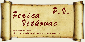 Perica Vitkovac vizit kartica
